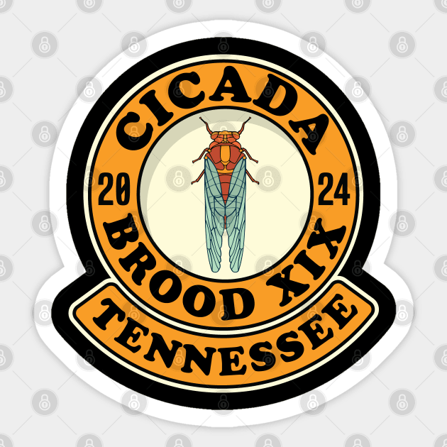 Cicada Brood XIX Tennessee Sticker by Huhnerdieb Apparel